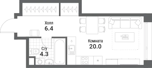 Планировка · Студия