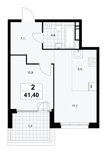 Планировка · 2E-комн.