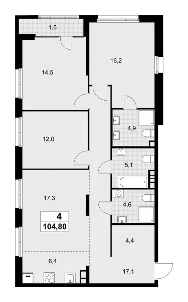 Планировка · 4+ комн.