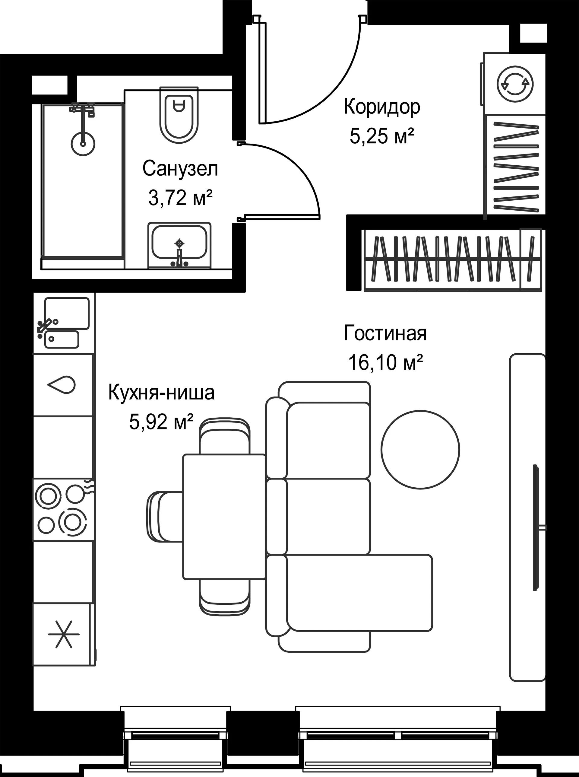Планировка · Студия
