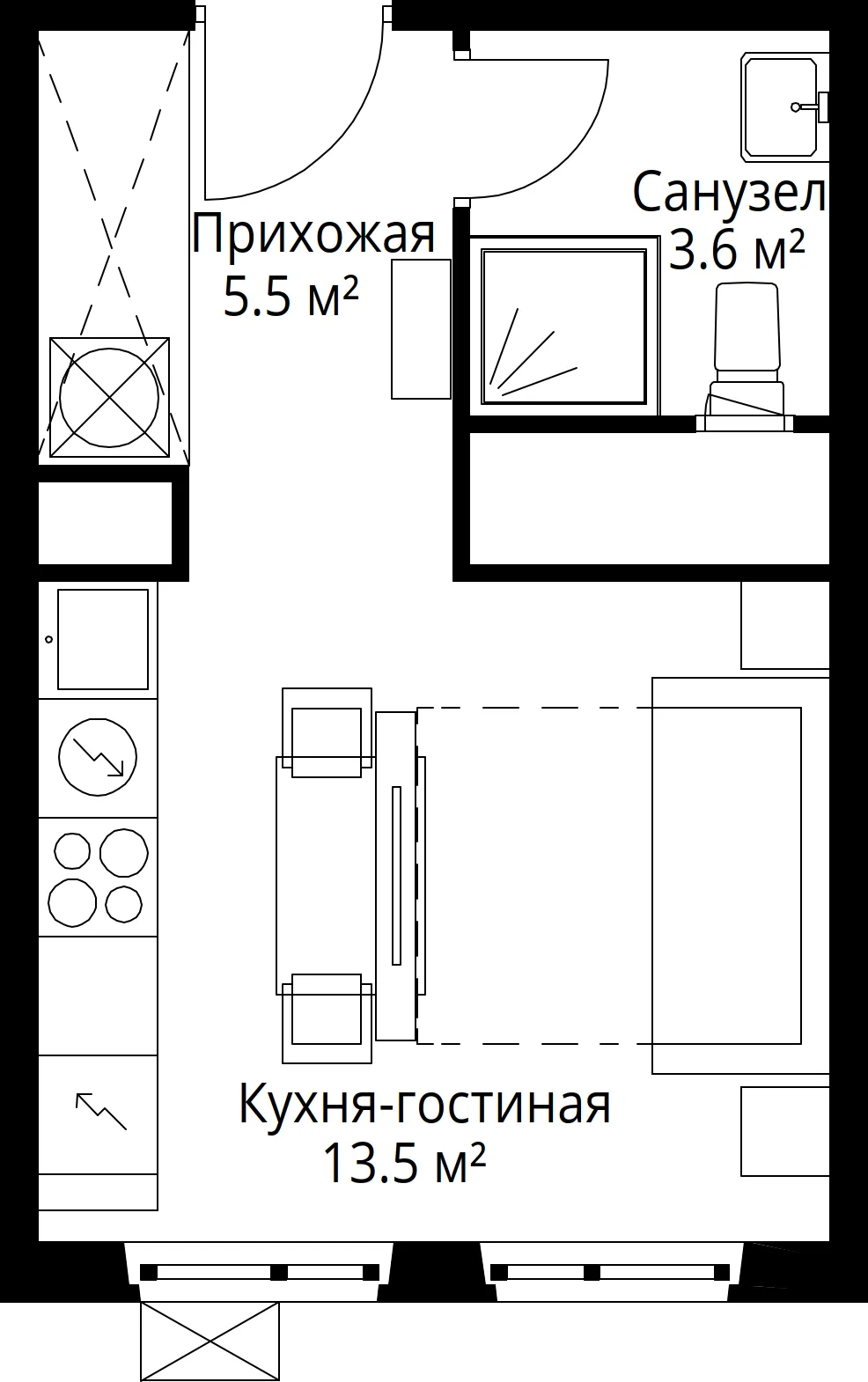 Планировка · Студия
