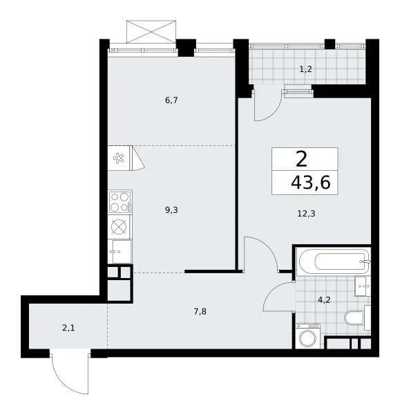 Планировка · 2E-комн.