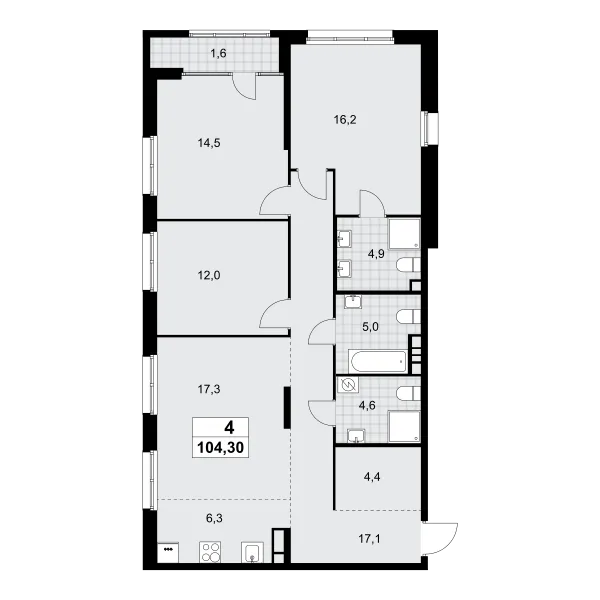 Планировка · 4+ комн.