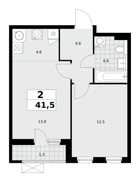 Планировка · 2E-комн.