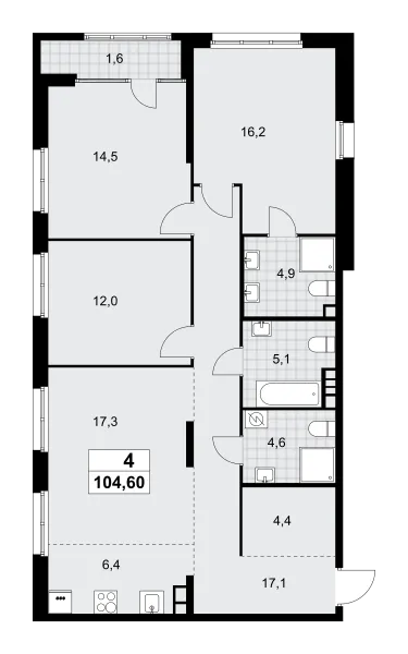 Планировка · 4+ комн.