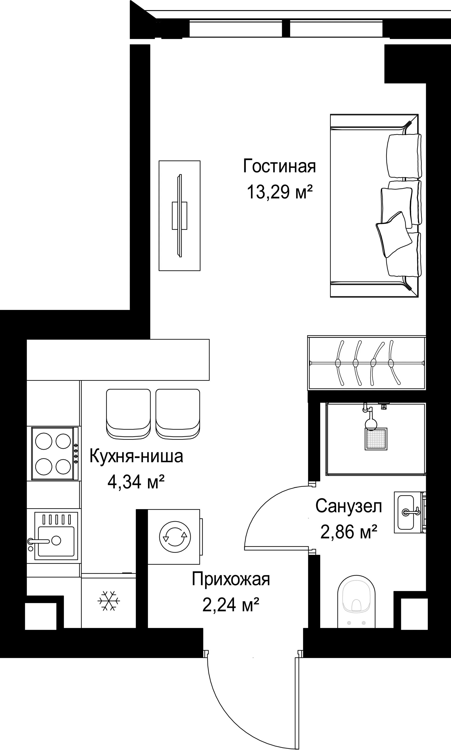 Планировка · Студия