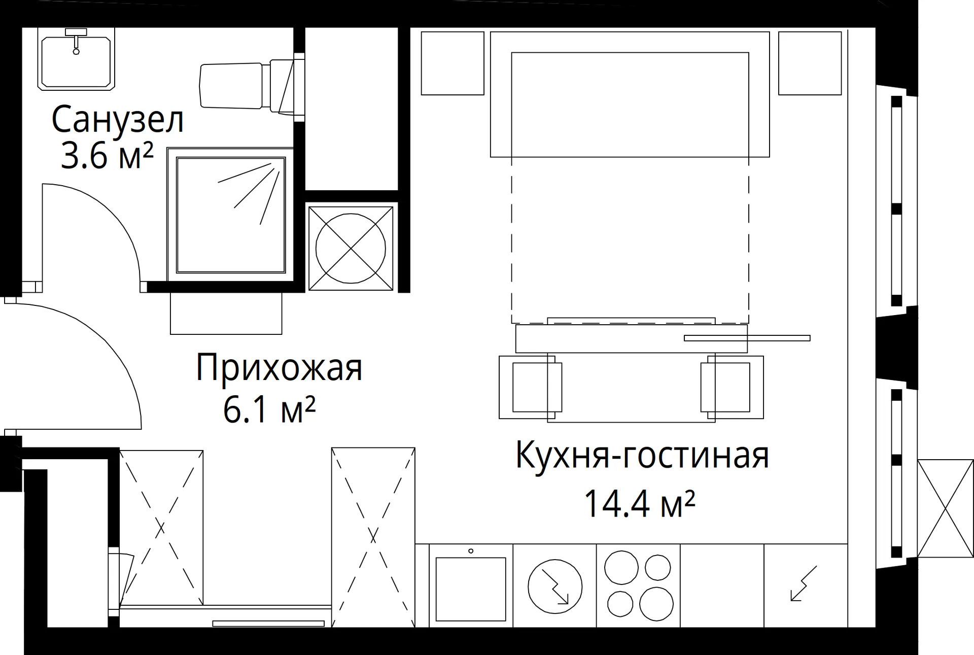 Планировка · Студия