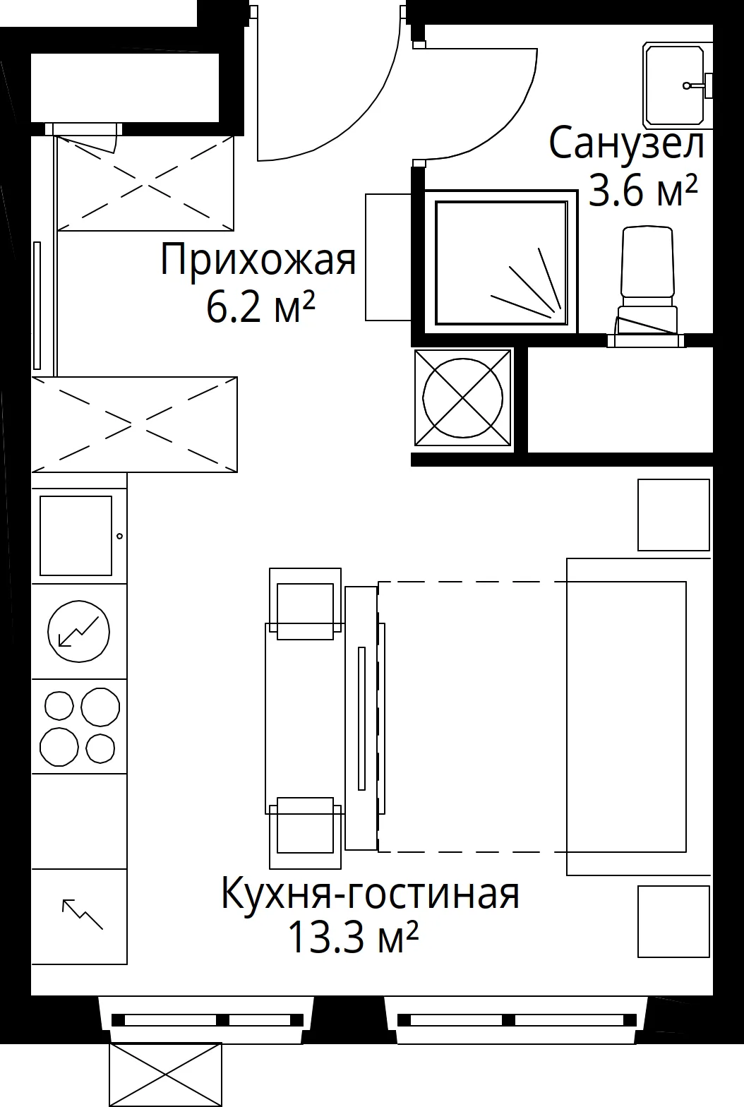 Планировка · Студия