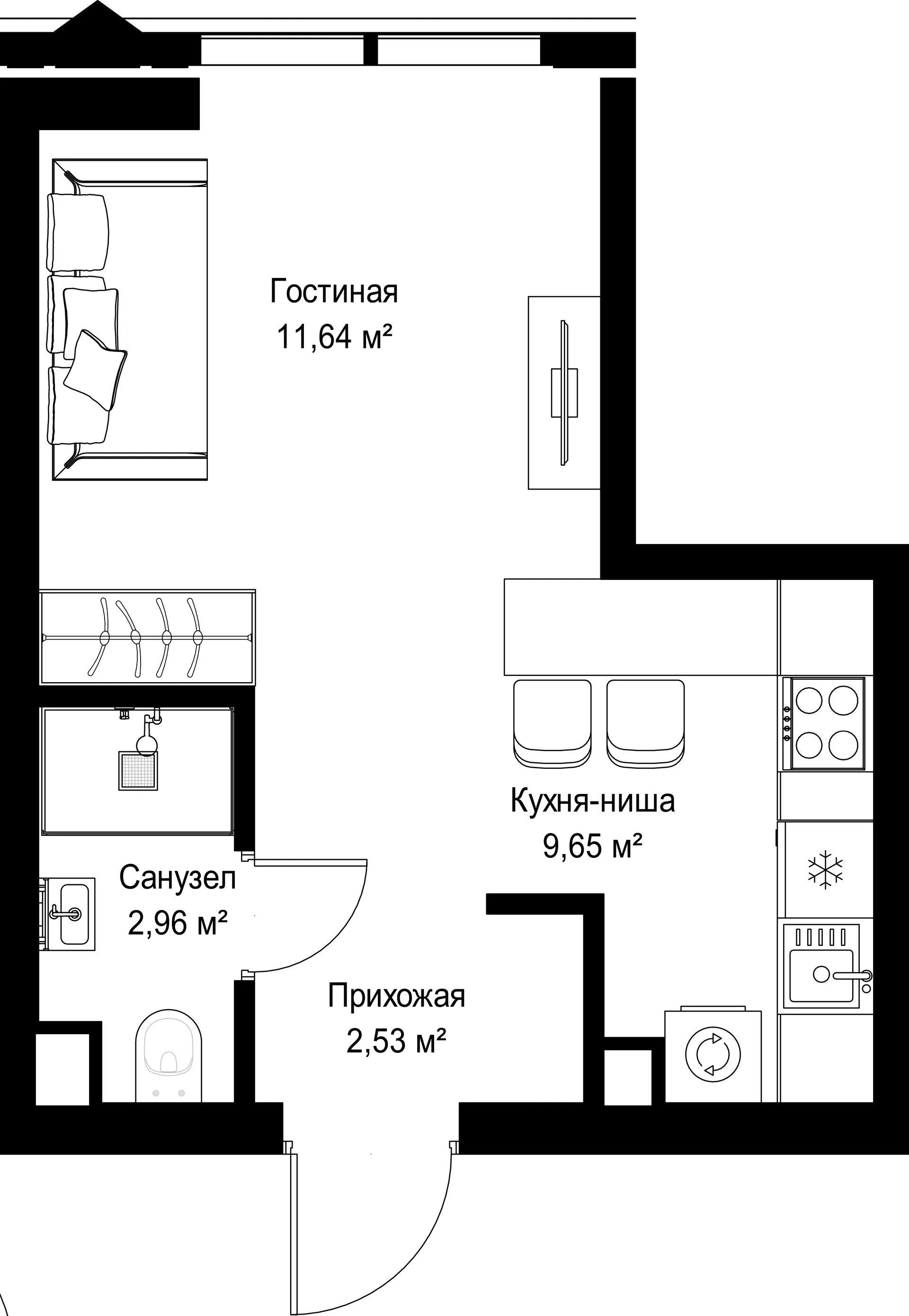 Планировка · Студия