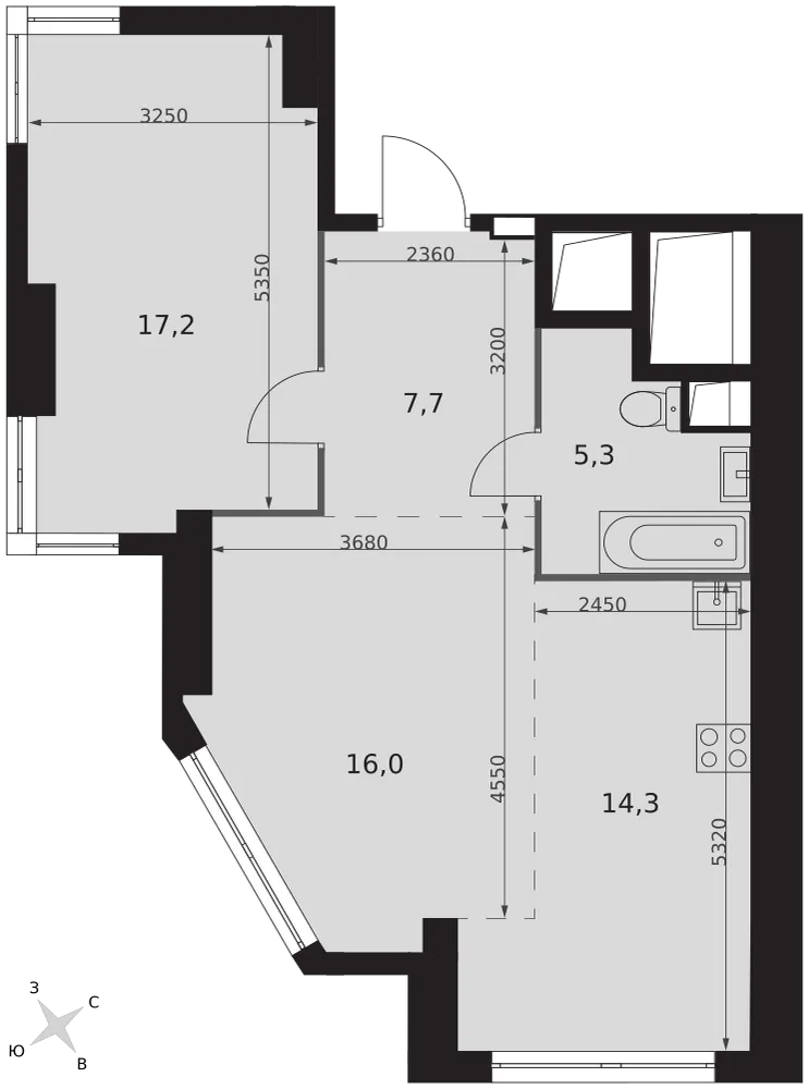 Планировка · 2E-комн.