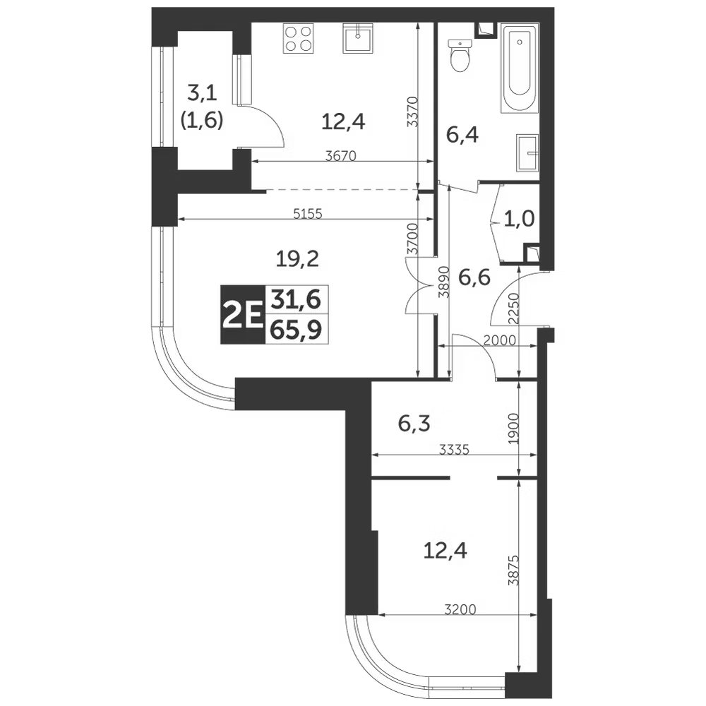 Планировка · 2E-комн.