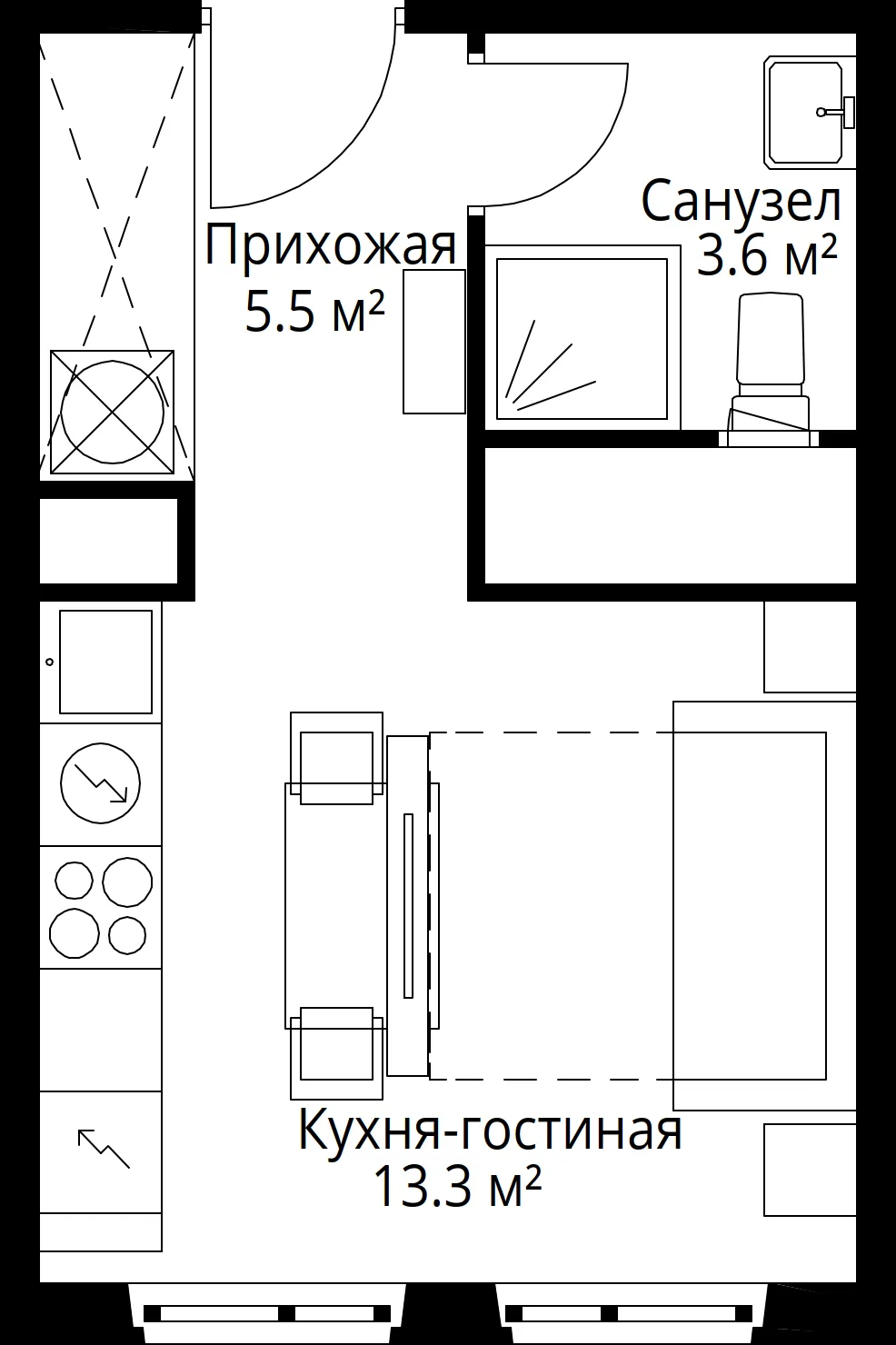 Планировка · Студия