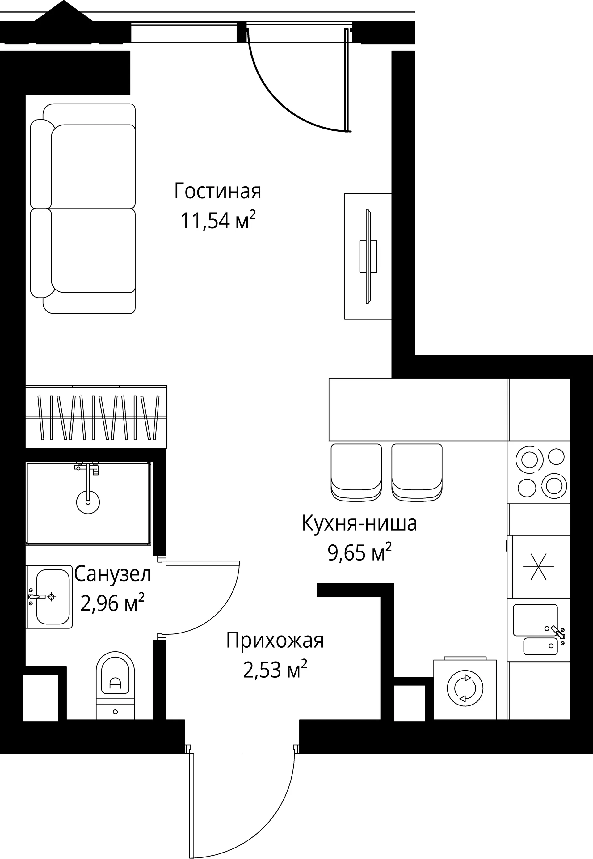 Планировка · Студия