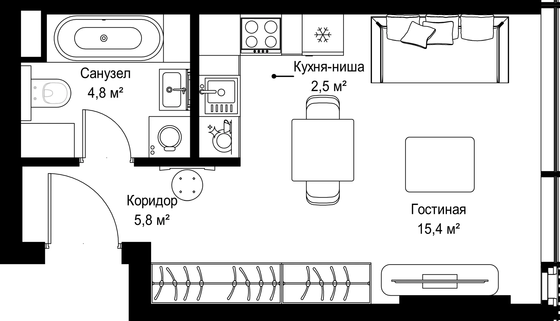 Планировка · Студия